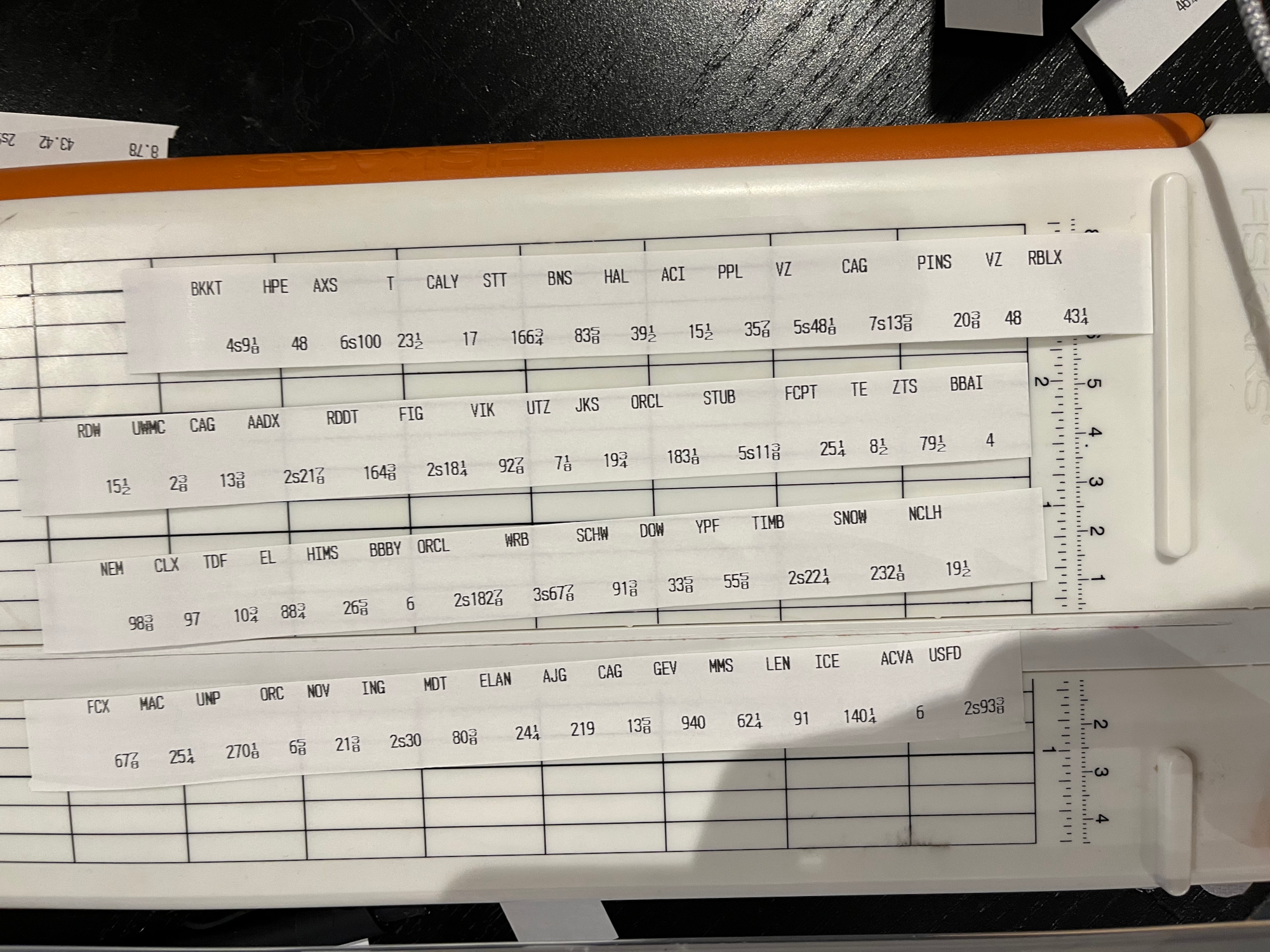 finished with printing by monday night example with handcut tape